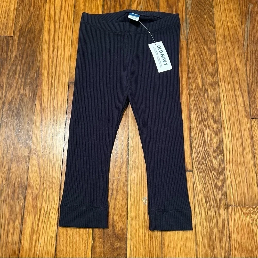 Old Navy Baby Size 12-18 Months Unisex Rib-Knit Leggings In the Navy Blue 29-31